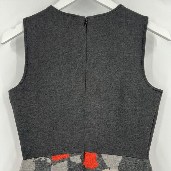 Anthropologie Hutch Sleeveless Sheath Dress Zip Back Wool Blend Geometric Size 4 - Picture 5 of 8